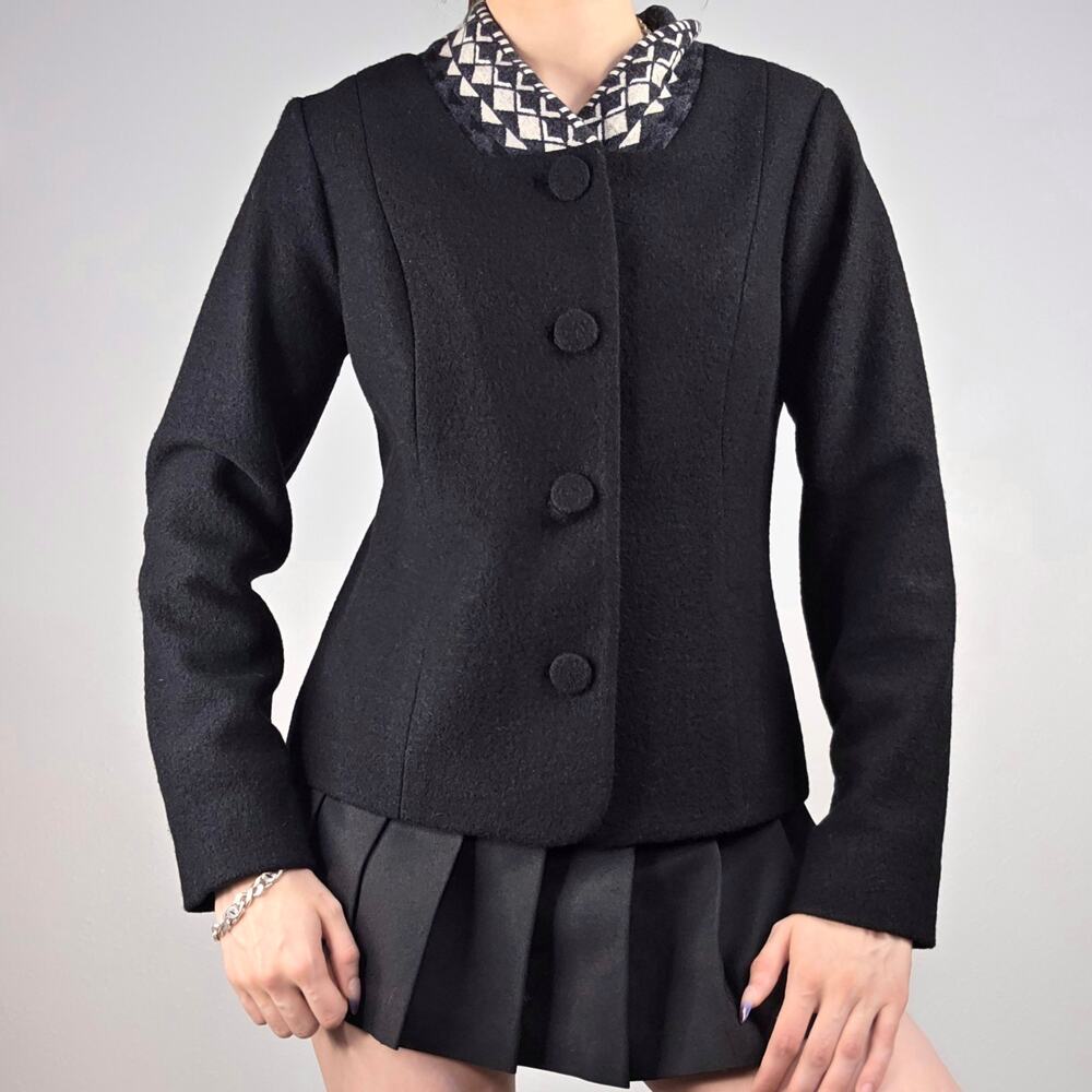 Pendleton Wool Blazer Jacket Black Small Petite W… - image 1